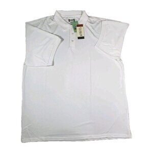 CLIQUE WHITE GOLF POLO SHIRT MENS COOL DRY SHORT SLEEVE 5XL NWT